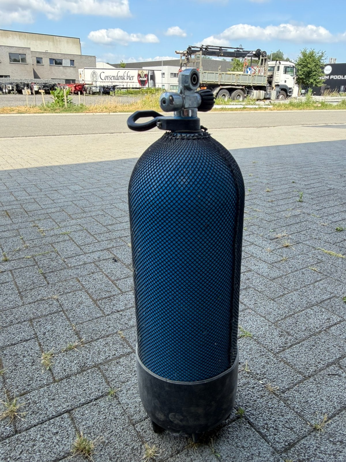 Oude luchtfles 300bar, Watersport en Boten, Duiken, Ophalen, Zo goed als nieuw, Duikfles