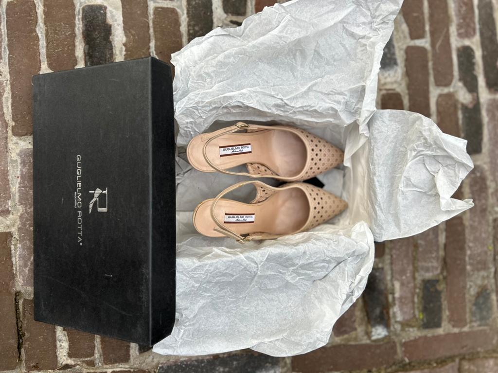 Sandales italiennes festives pour femmes taille 37, Enlèvement ou Envoi, Beige, Porté, Sandales et Mûles