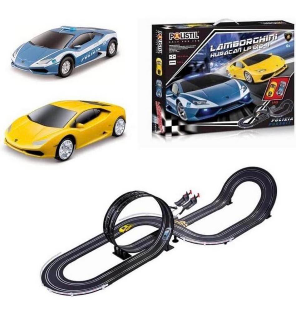 Polistil Lamborghini Huracan Elektrische Racebaan set NIEUW, Racebaan, Nieuw, Ophalen of Verzenden, Elektrisch