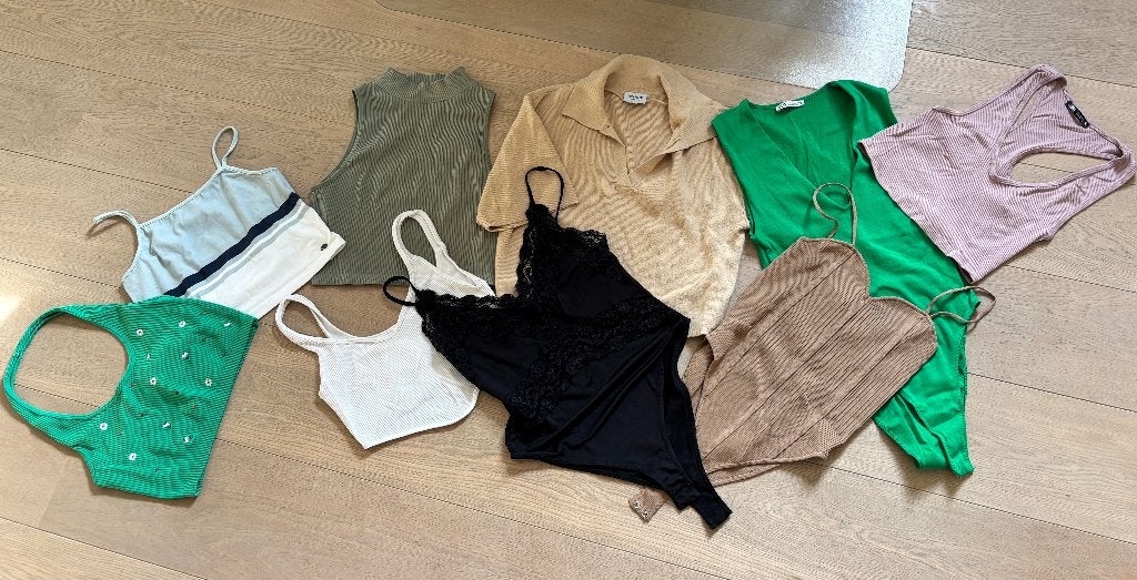 Lot de 9 hauts/ body Zara, Manches courtes, Enlèvement ou Envoi, Comme neuf, Multicolore