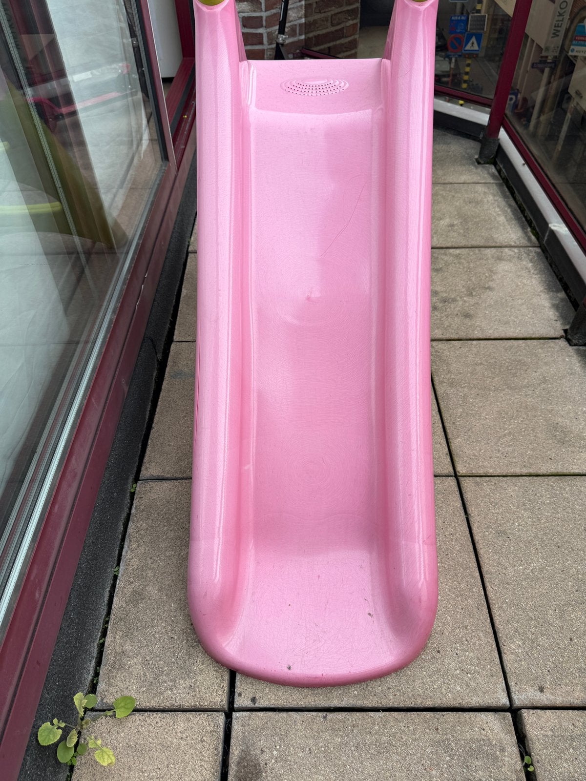 roze kinder-glijbaan, Enlèvement, Utilisé, Toboggan