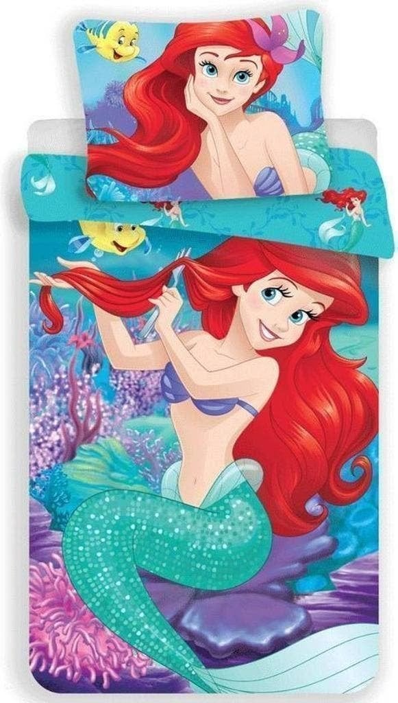 Disney Princess Ariel Dekbedovertrek 140 x 200 cm - Katoen, Enfants & Bébés, Chambre d'enfant | Linge de lit, Neuf, Housse de couette