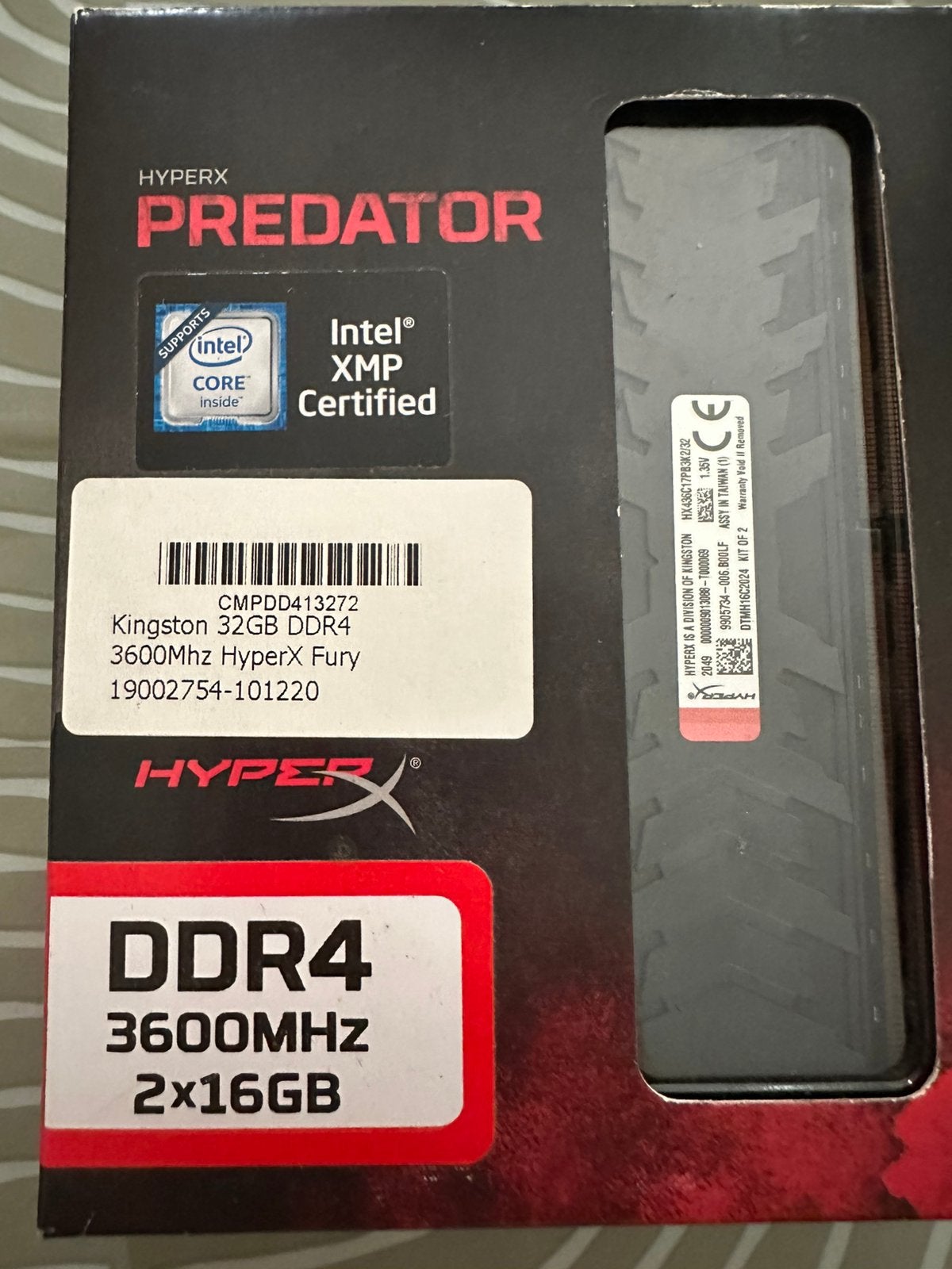 Kingston HyperX predator 32gb kit, Ophalen of Verzenden, Zo goed als nieuw, DDR4