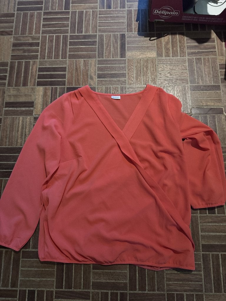 Chemise portefeuille rose corail Damart pour femme, Rouge, Taille 38/40 (M), Enlèvement, Porté
