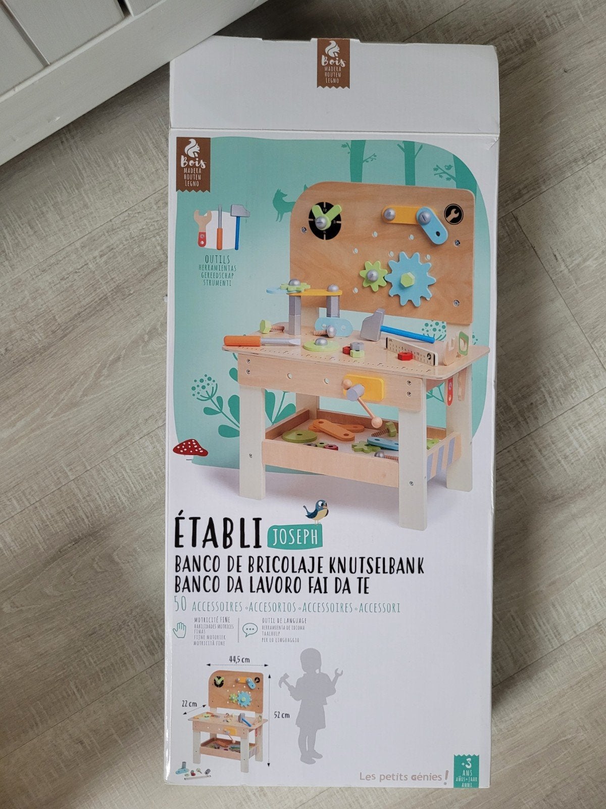 Établi en bois état nickel pour +3ans, Enlèvement
