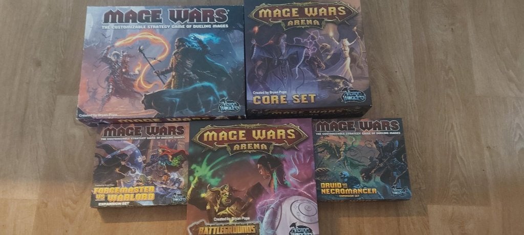 bordspellen Mage Wars met vele extras in 1 koop, Een of twee spelers, Ophalen of Verzenden, Zo goed als nieuw