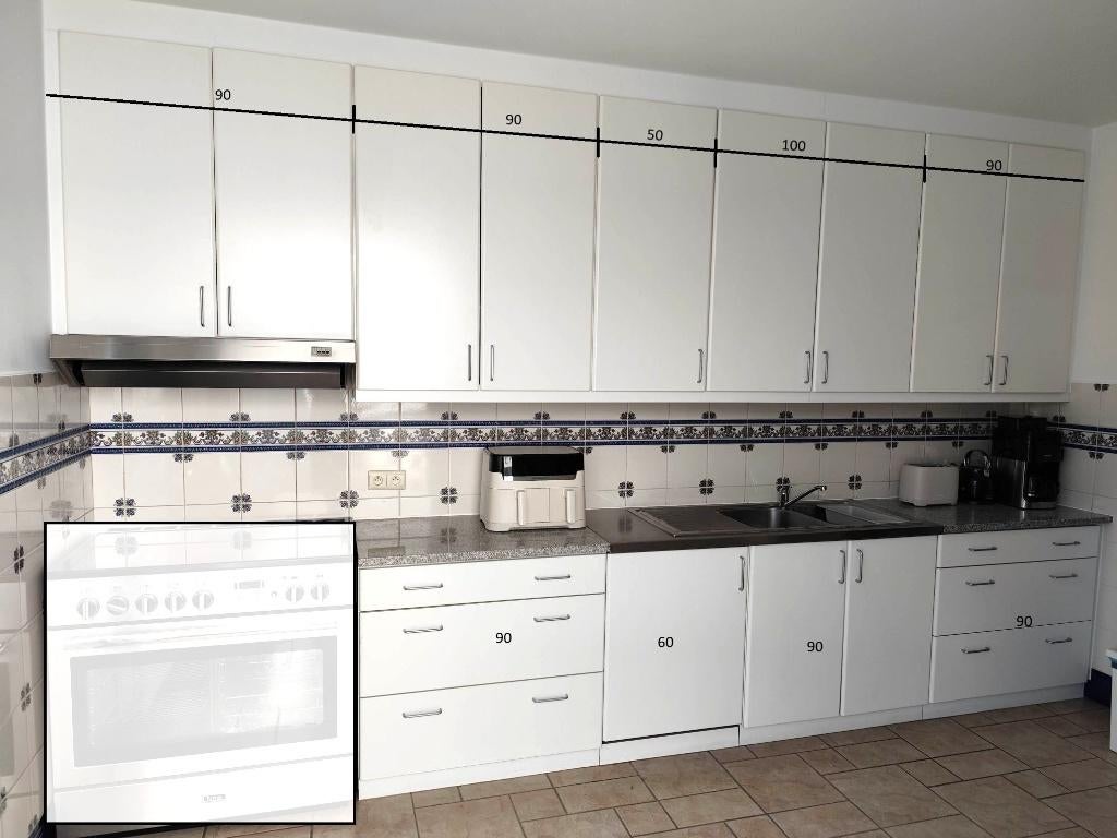 keuken, Ophalen, Gebruikt, Wit, Graniet of Steen