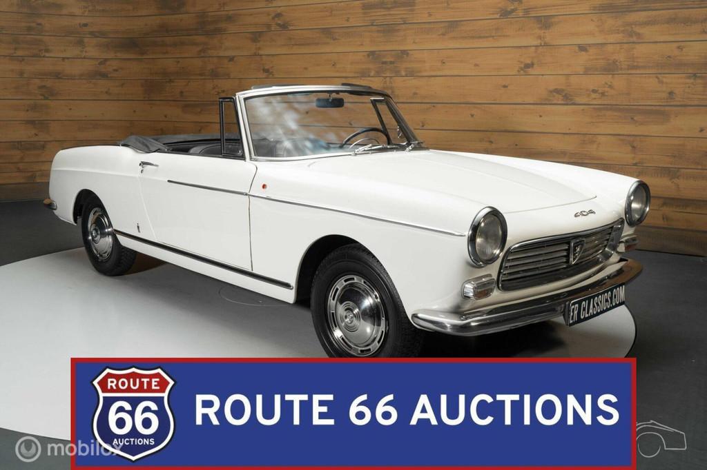 Peugeot 404 Cabriolet | 1966 | Route 66 Auctions, Zwart, Bedrijf, Handgeschakeld, Overige carrosserie