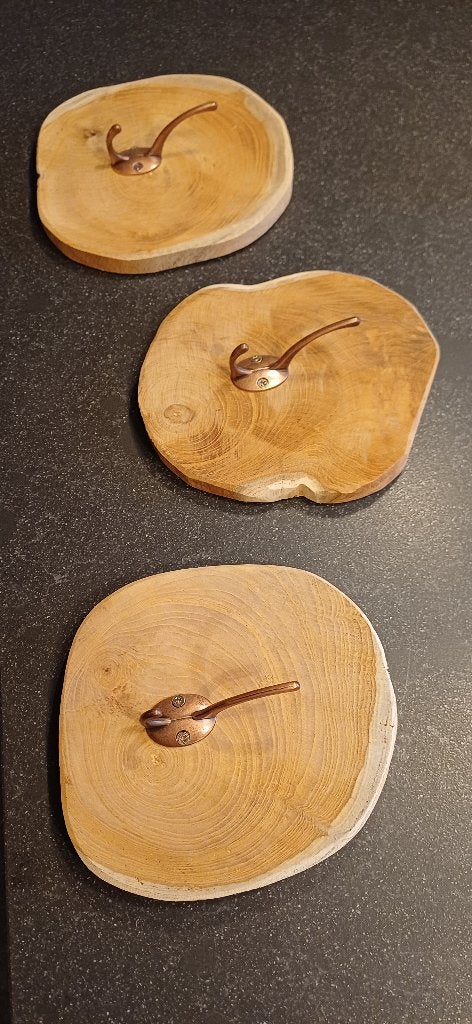 3 delige kapstokken teak NIEUW, Huis en Inrichting, Ophalen, Nieuw, Hout