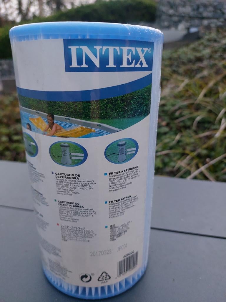 Intex patroonfilter type A, Ophalen