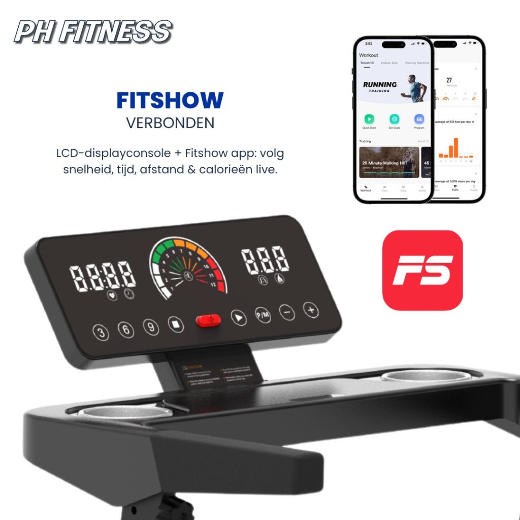 PH Fitness TH-900 Loopband - Treadmill 12 km/u, Ophalen, Nieuw, Overige typen