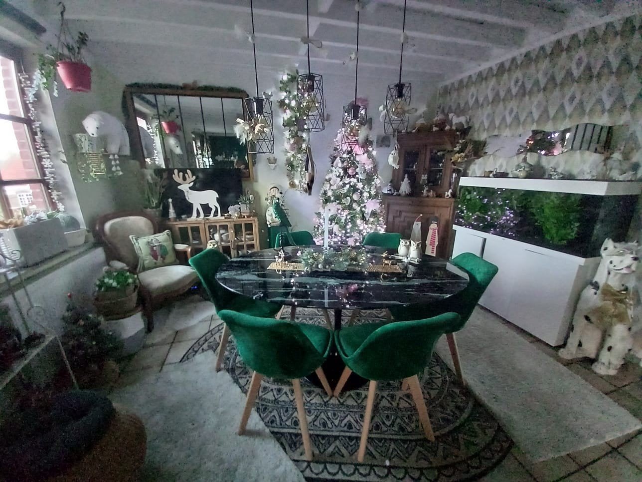 table ovale noir et blanc en verre, Ophalen, 100 tot 150 cm, Vijf personen of meer, 150 tot 200 cm