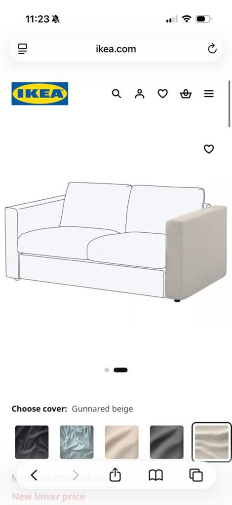 Hoes voor armleuning, Gunnared beige, Enlèvement, Comme neuf