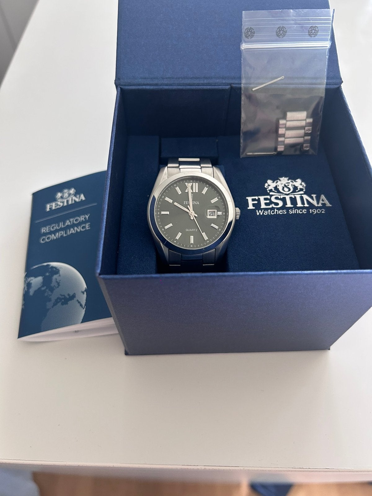 Festina horloge, Handtassen en Accessoires, Horloges | Heren, Overige merken, Staal, Polshorloge, Nieuw