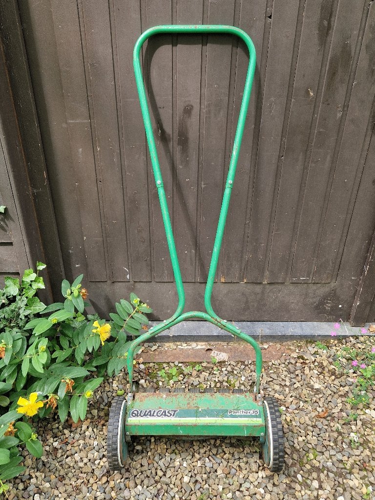Grasmaaier duwer, kooimaaier, duwmaaier met maaitrommel, Ophalen, Gebruikt, Handgrasmaaier, 30 t/m 39 cm