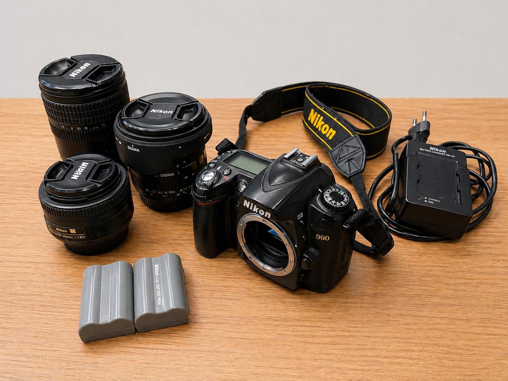 Kit Nikon D90 complet, Enlèvement ou Envoi, Utilisé, Compact, Nikon