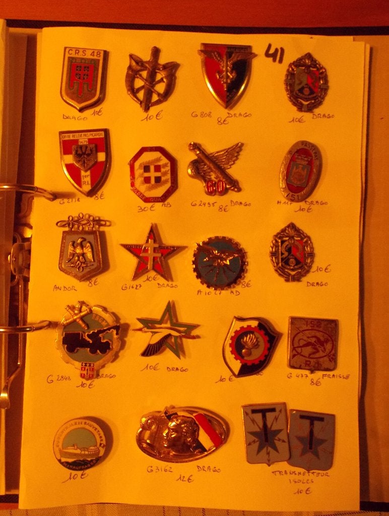 Franse insignia te koop (Per stuk) (C), Ophalen of Verzenden, Landmacht, Embleem of Badge