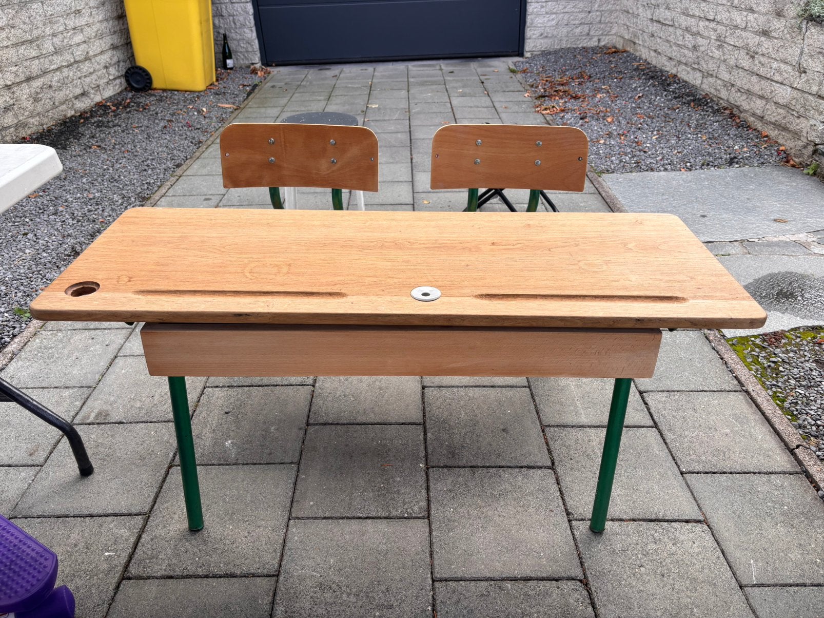 Schoolbankje, Huis en Inrichting, Ophalen, Opbergruimte, Gebruikt, 110 cm