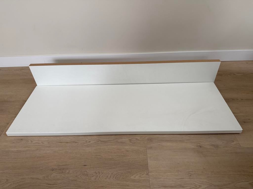 Aanrechtblad wit afm. 1m21x 41cm x 3cm incl. Achterwand!, Ophalen, Zo goed als nieuw