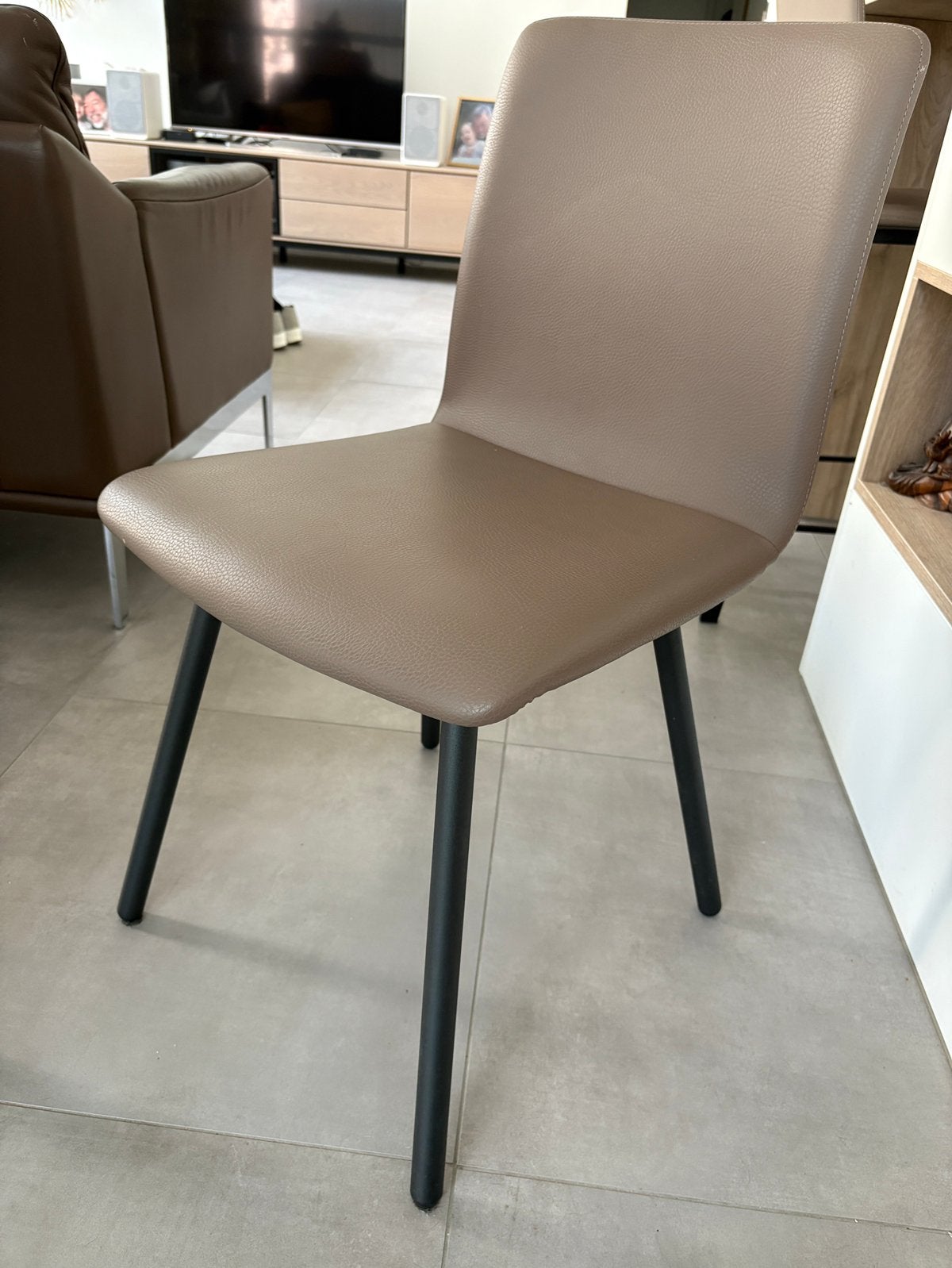 Chaises de salle à manger Pisa taupe, Maison & Meubles, Gris, Comme neuf, Enlèvement, Cinq, Six Chaises ou plus