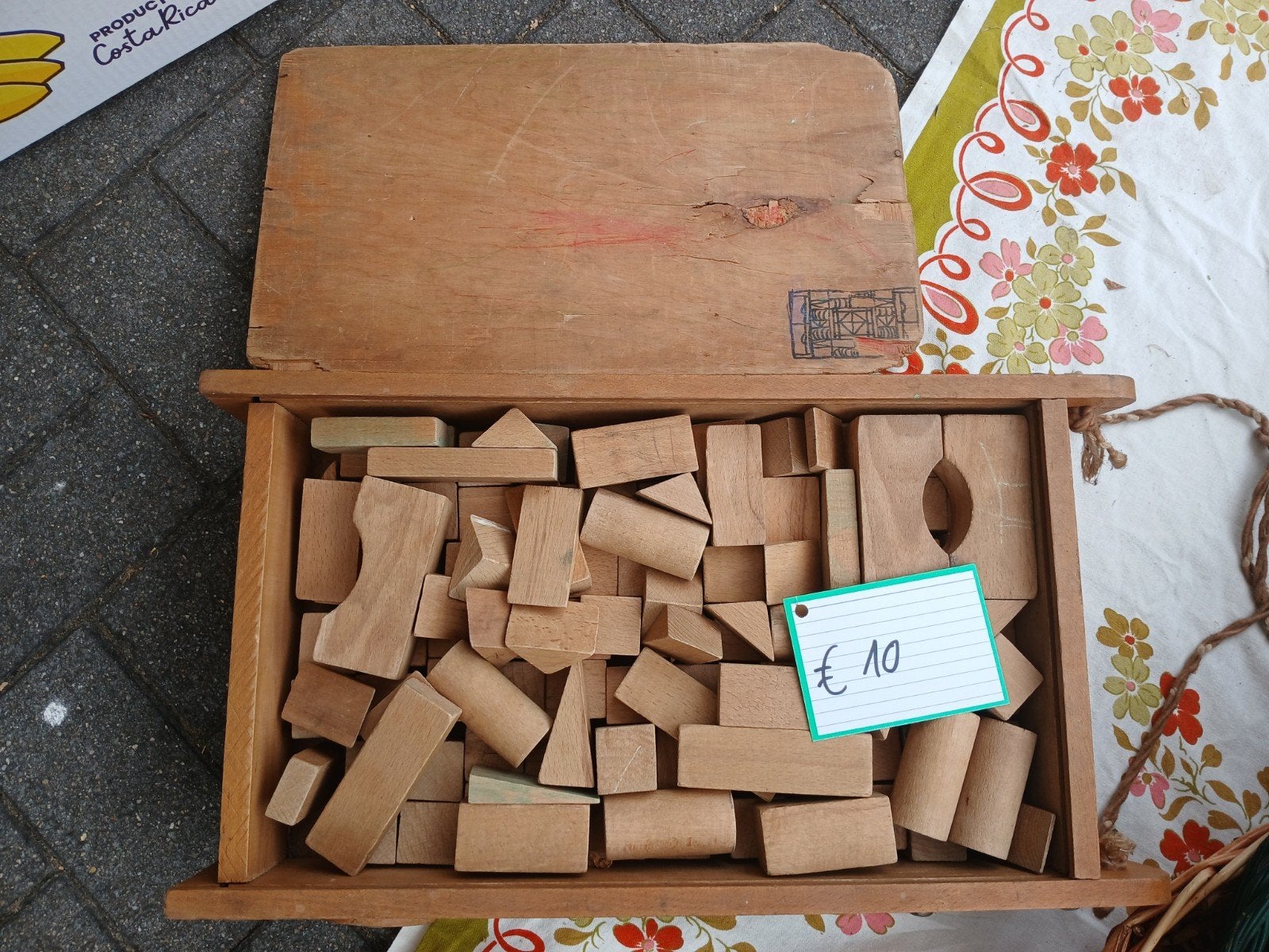 Kar met blokken - vintage, Kinderen en Baby's, Ophalen