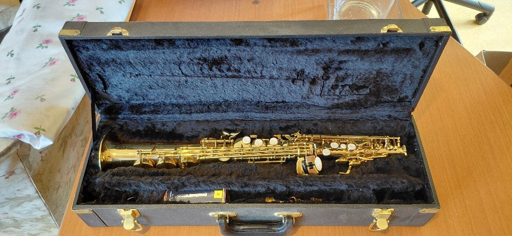 Stewart Ellis SE-700-L  Rechte Sopraan Saxofoo, goudlak, Muziek en Instrumenten, Blaasinstrumenten | Saxofoons, Ophalen, Zo goed als nieuw