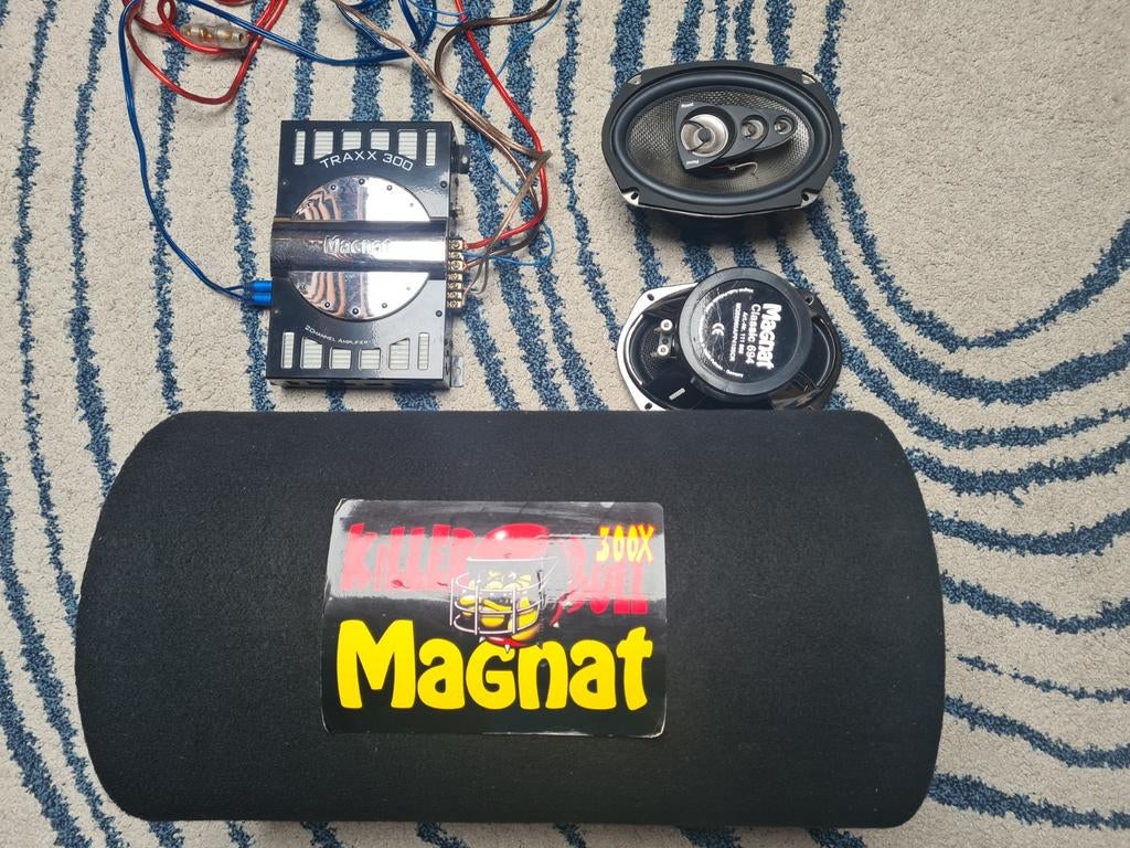 Canon Magnat + ampli + haut-parleurs + câblage, Autos : Divers, Haut-parleurs voiture, Enlèvement