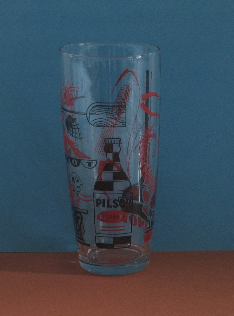 BIERGLAS LAMOT 45, Verzamelen, Biermerken, Ophalen, Gebruikt, Glas of Glazen, Overige merken