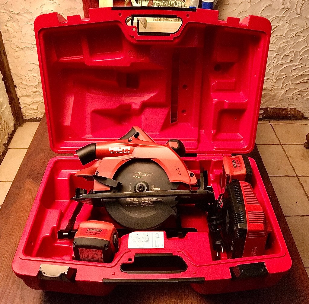 HILTI - SC 70 W A 22 - Pro cirkelzaag - 22 V 5,2 Ah -, Cirkelzaag, Zo goed als nieuw, 30 tot 70 mm, Hilti