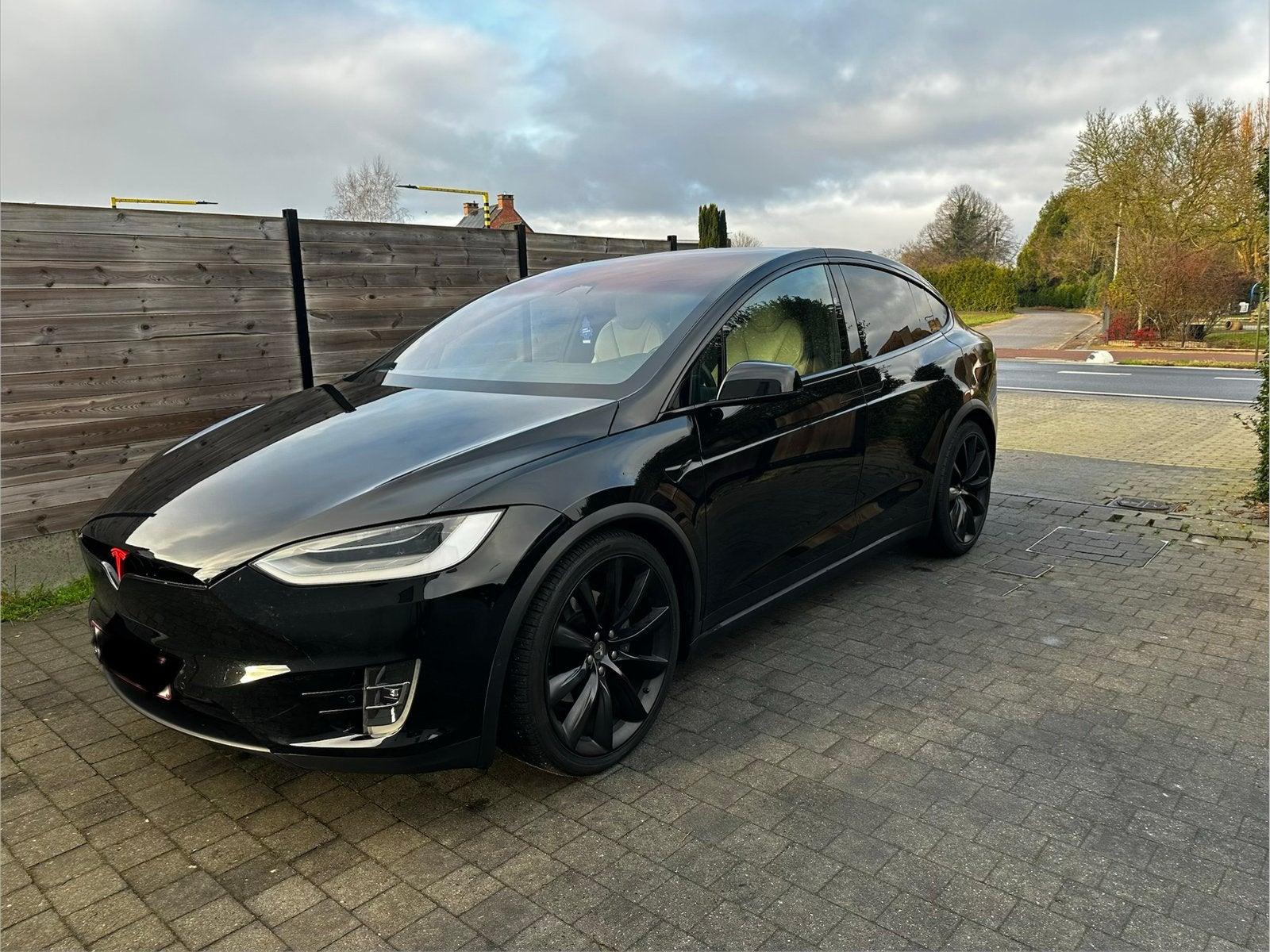 Tesla Model X 2021 Long Range Plus AWD - 6 Pl - Topwagen, Auto's, 100 kW, Model X, Beige, Zwart