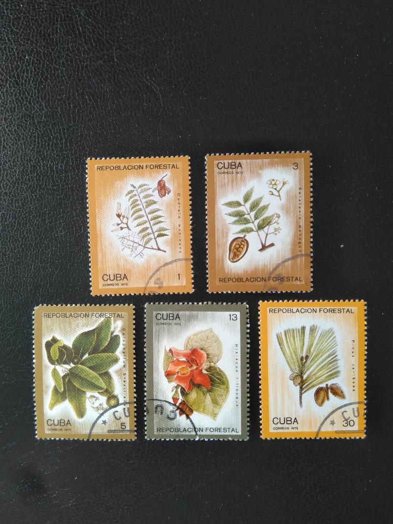 Bomen, Cuba 1975, Verzenden, Gestempeld, Dier of Natuur