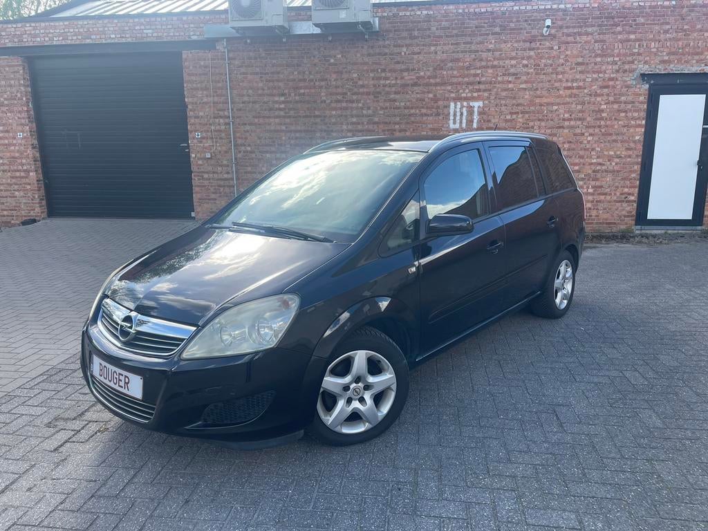 OPEL ZAFIRA | 1.6 BENZINE | GEKEURD | 7 ZITPLAATSEN | AIRCO!, Auto's, Voorwielaandrijving, Zwart, Bedrijf, 5 deurs
