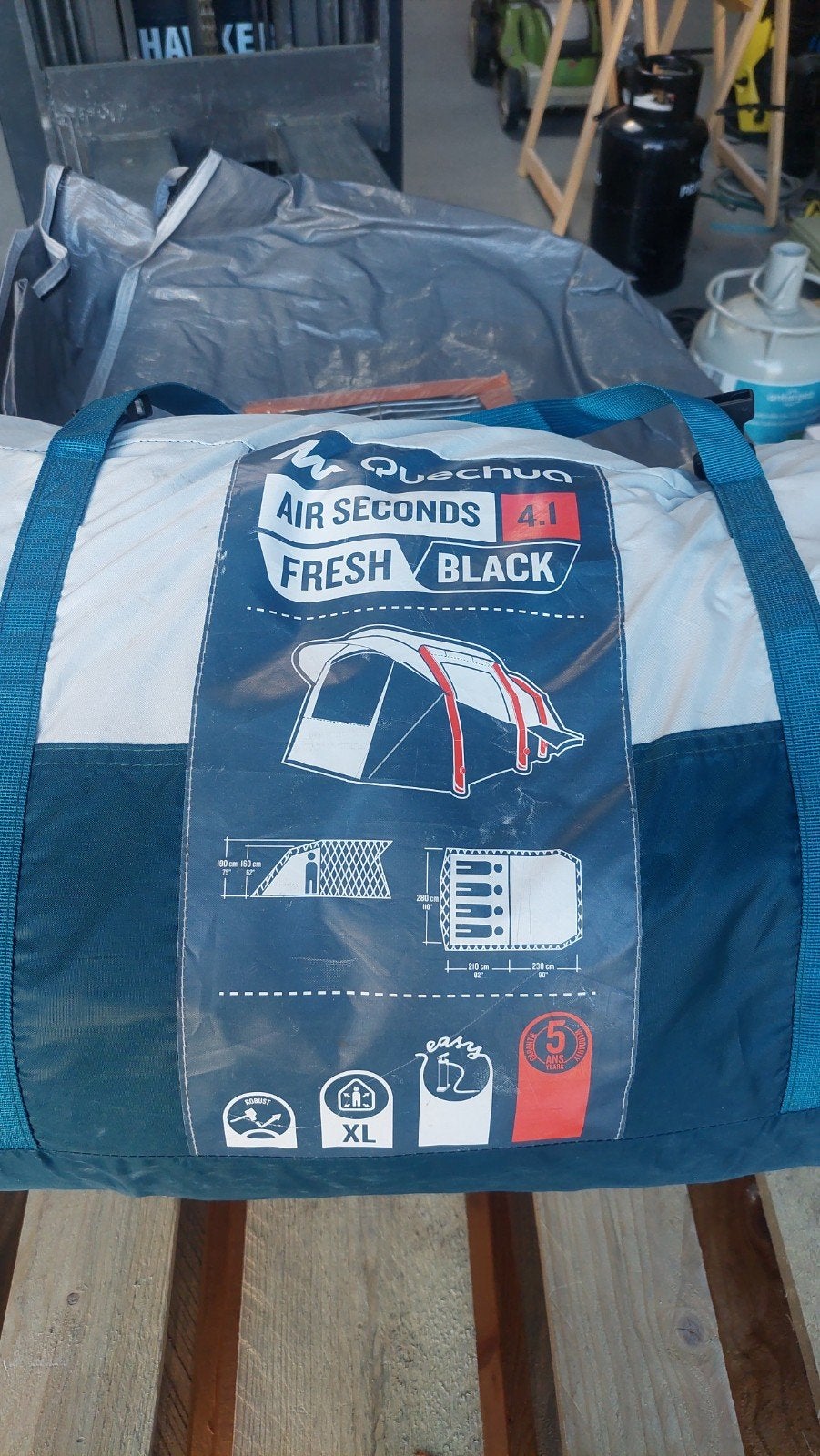Tent Air Seconds 4.1 Fresh Black, Caravans en Kamperen, Ophalen