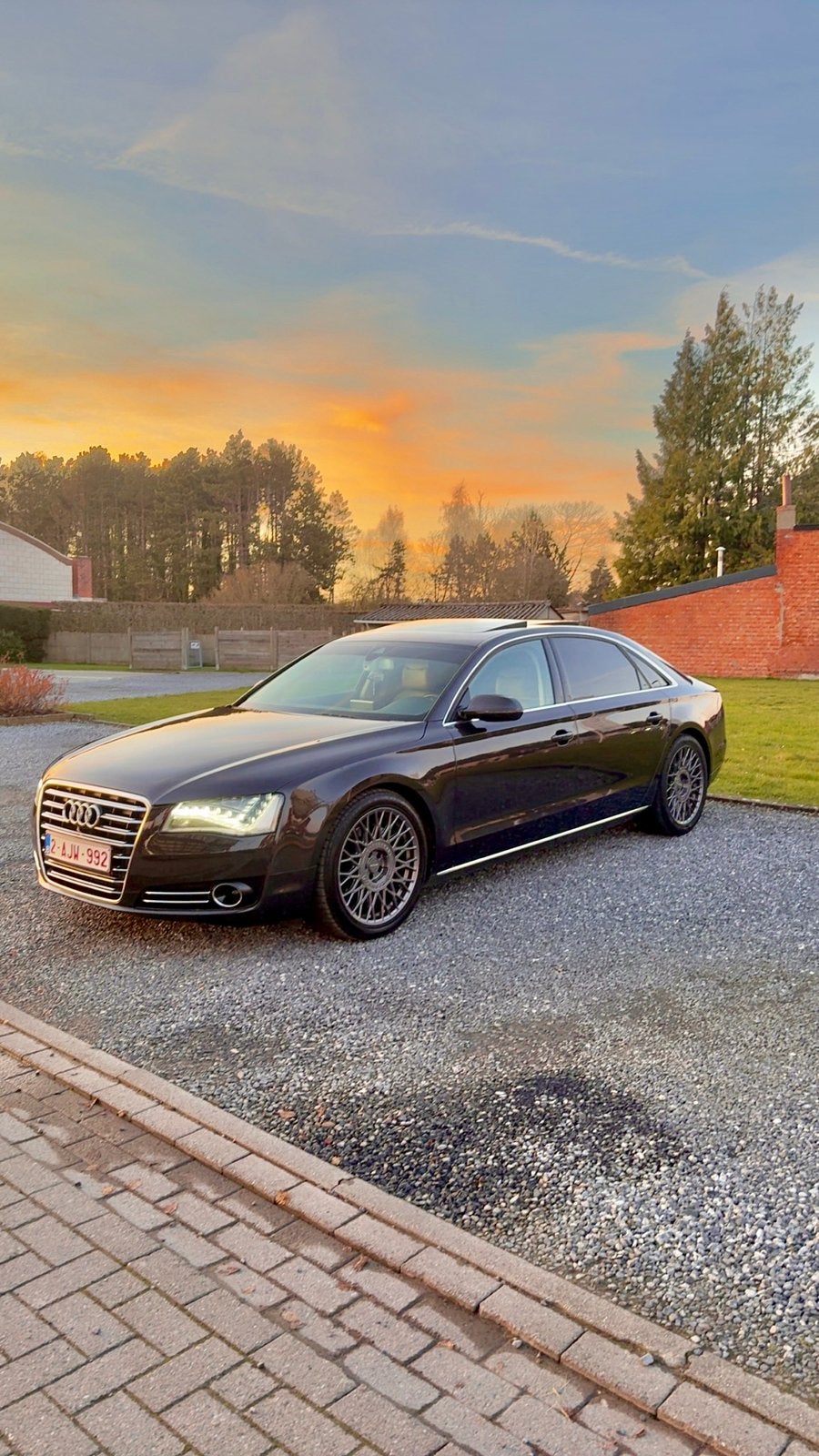 Audi A8L, Auto's, Automaat, Beige, Bruin, Particulier