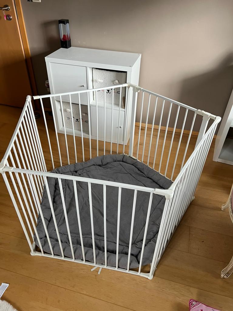 Grondbox Babydan wit veiligheidshek/park met kussen, Kinderen en Baby's, Ophalen, Gebruikt, Overige vormen
