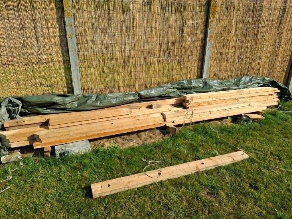 Madriers – Poutres en bois 5/13 – 50 x 125, Bricolage & Construction, Bois & Planches, 50 mm ou plus, Pin, Enlèvement, Utilisé