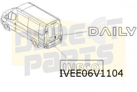Embleem tekst Rechts achter ''Daily"  Origineel   5801815870, -, -, Nieuw, -