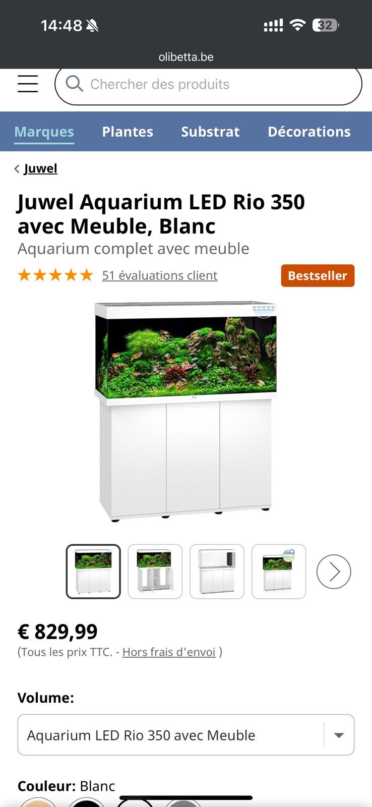 (Super affaire) Juwel Rio 350 + meuble + filtre JBL 1502, Enlèvement, Utilisé