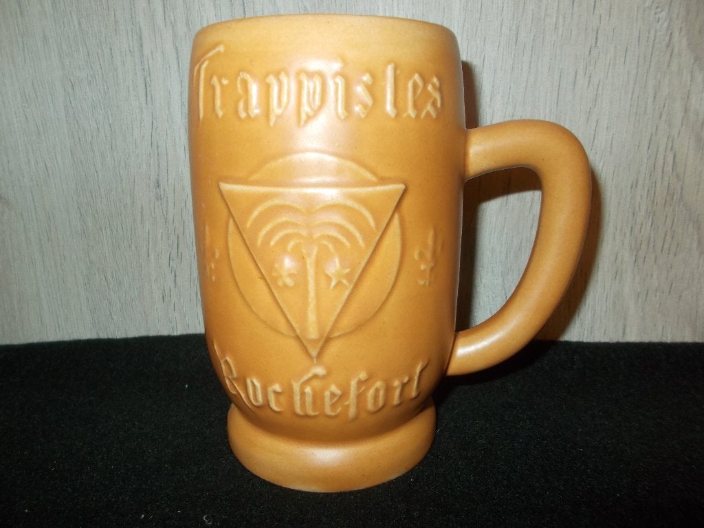 ROCHEFORT Trappistes - pot à bière brun clair - 50cl. - 3, Collections, Enlèvement, Utilisé, Chope(s), Autres marques
