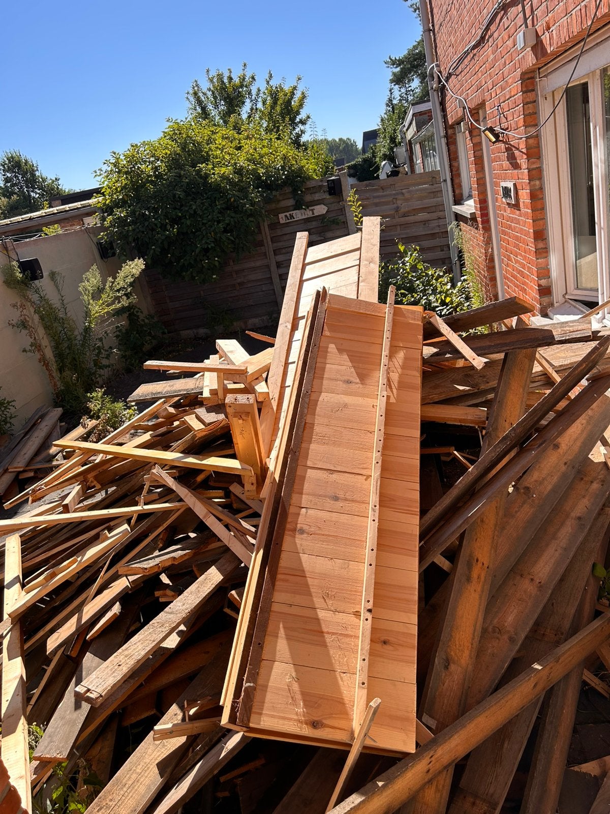 Gratis hout, Jardin & Terrasse, Bois de chauffage, Enlèvement