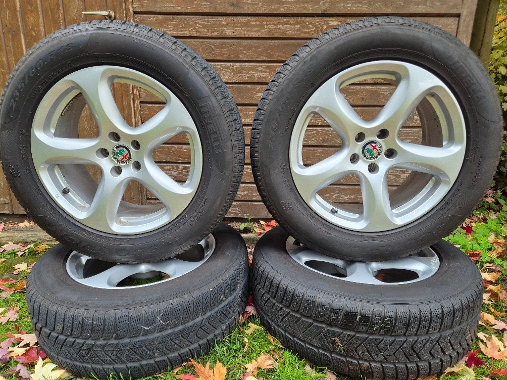 Winterset 18” – Pirelli Scorpion Winter 235/60 R18, Ophalen, 18 inch, Gebruikt, Winterbanden