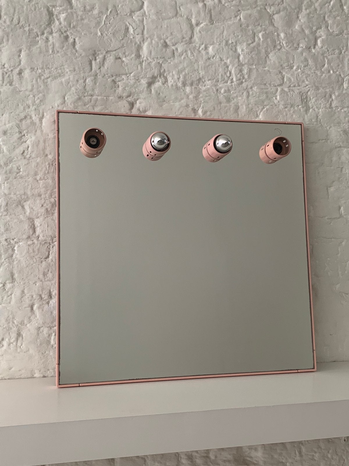 Vintage Gedy wandspiegel met verlichting |  ’70 | Space Age, Huis en Inrichting, Ophalen, Gebruikt