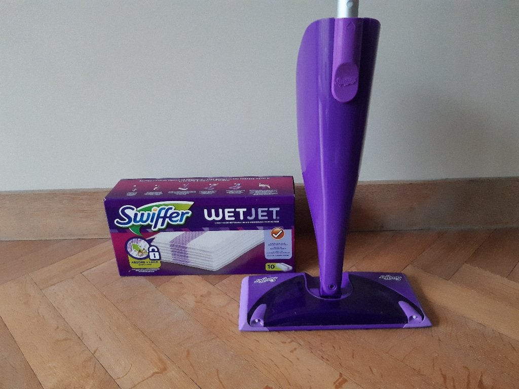 Swiffer Wet Jet met hele doos doekjes, Ophalen, Mop of Dweil