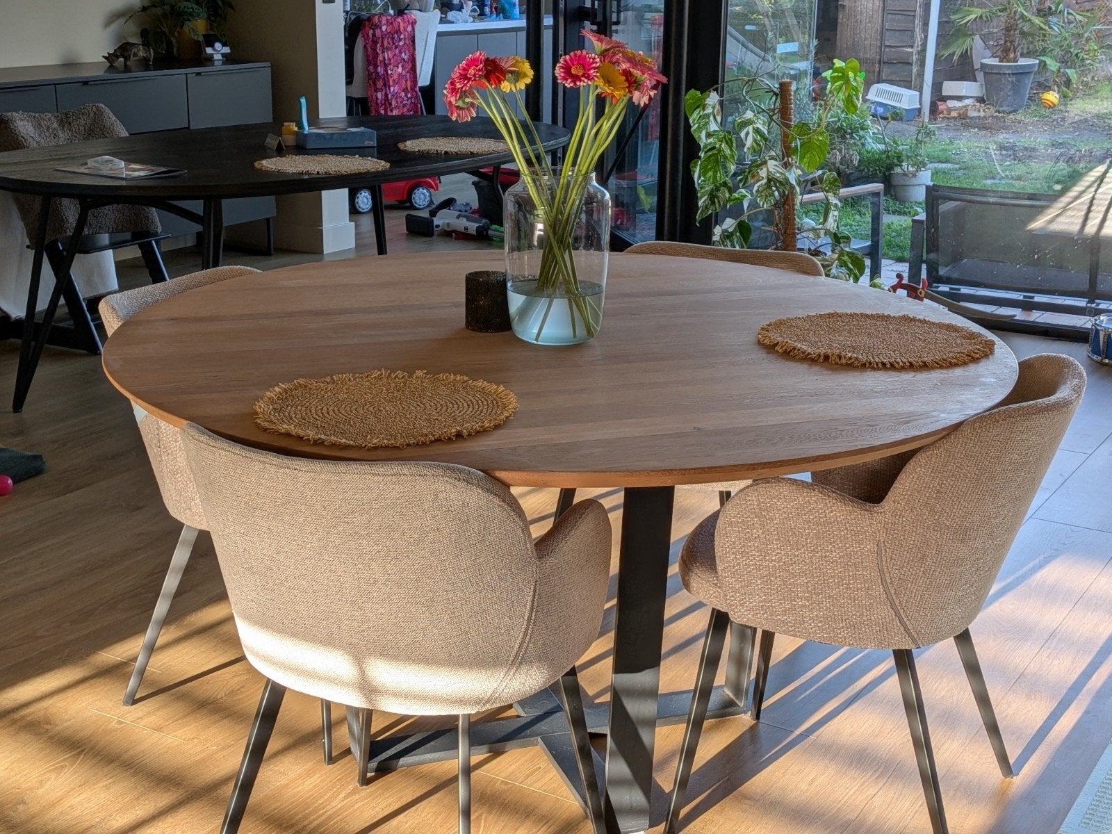 ronde tafel eik 140cm, Huis en Inrichting, Ophalen