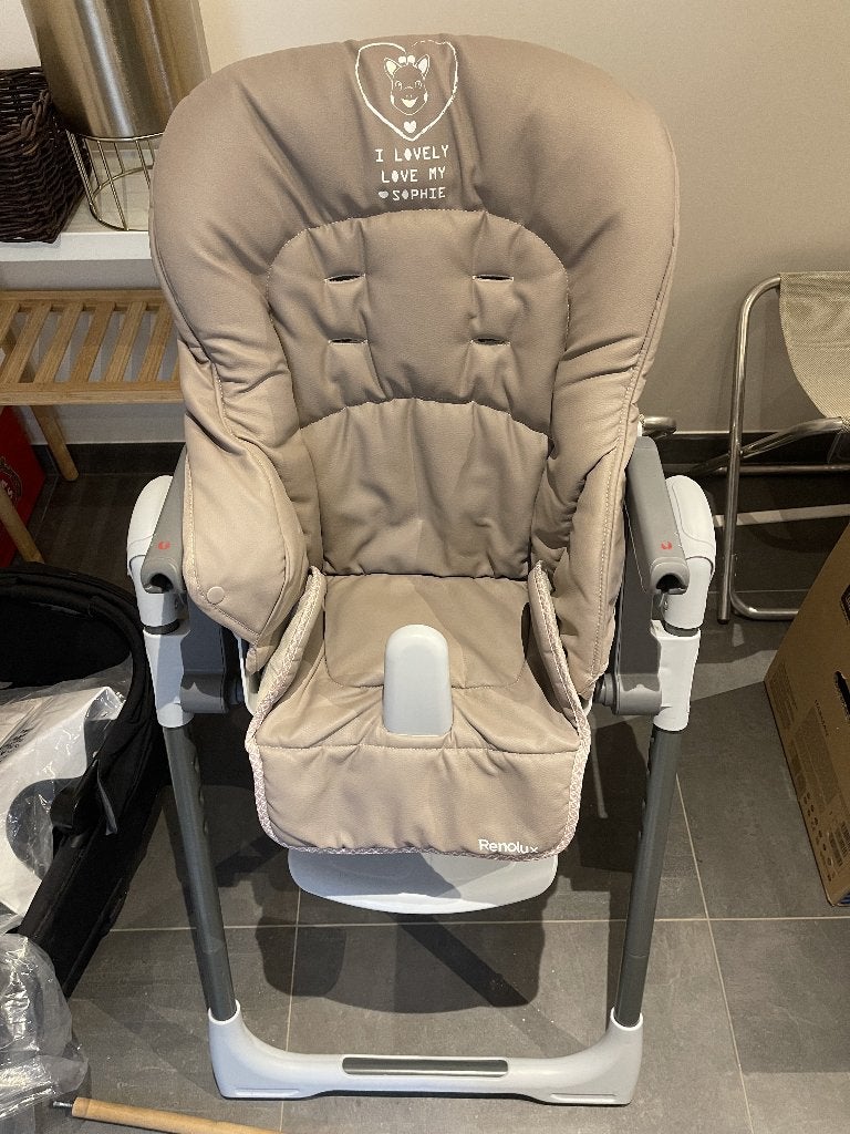 CHAISE HAUTE AVEC RÉDUCTEUR BÉBÉ BÉBÉVISION SOPHIE SUNRISE, Ophalen, Zo goed als nieuw, Hangstoel, Aanschuifbaar