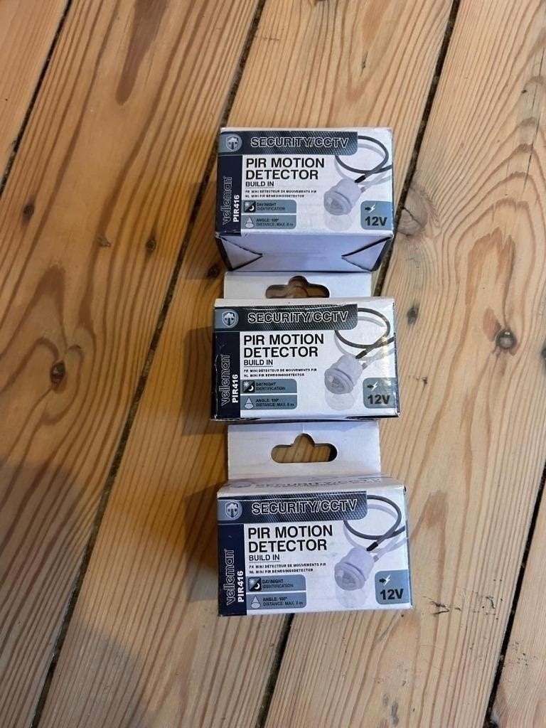 Vellemans PIR416 - Detecteur de mouvement - 12V - 3 pieces, Enlèvement ou Envoi, Neuf, Autres types