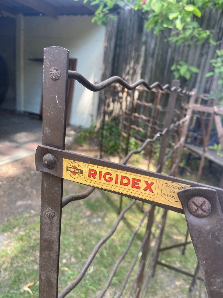 Brocante Frans wijnrek – Rigidex vintage metalen flessenrek, Enlèvement, Comme neuf, Métal, 25 bouteilles ou plus