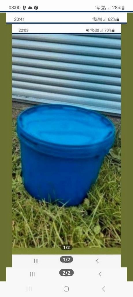 Seau 10 litres avec couvercle alimentaire