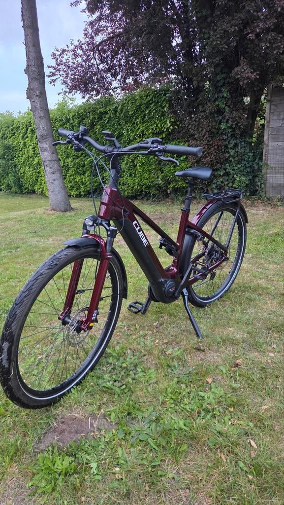 CUBE TOURING HYBRID EXC 625 RED/WHITE, Ophalen, Zo goed als nieuw, 47 tot 51 cm, Cube