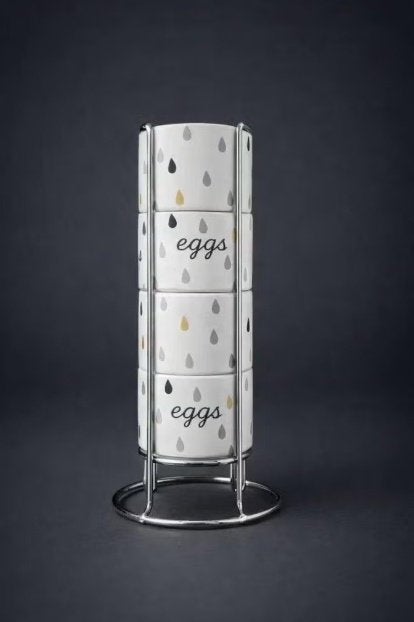 Set stapelbare eierdopjes van Maison du Monde, Ophalen, Nieuw, Keramiek